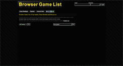 Desktop Screenshot of browsergamelist.com