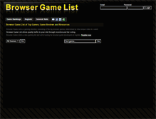 Tablet Screenshot of browsergamelist.com